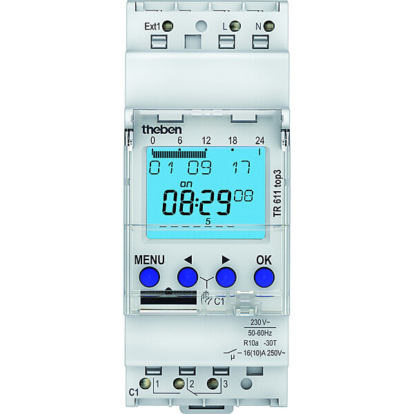 Theben Digitale Zeitschaltuhr Wochenprog. 1K TR 611 top3